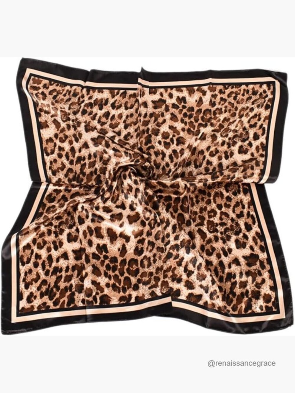 Large Square Satin Scarf 35x35 Inches Silk-Like Polyester Head Wrap Bandana